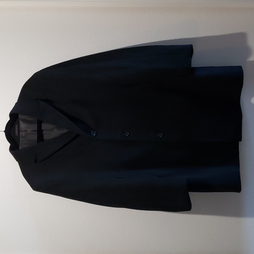 Mens black wool coat DKNY